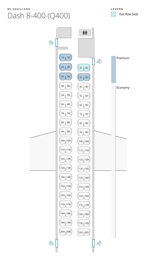 q400 seat map|Seat Map WestJet Dash8 Q400 .